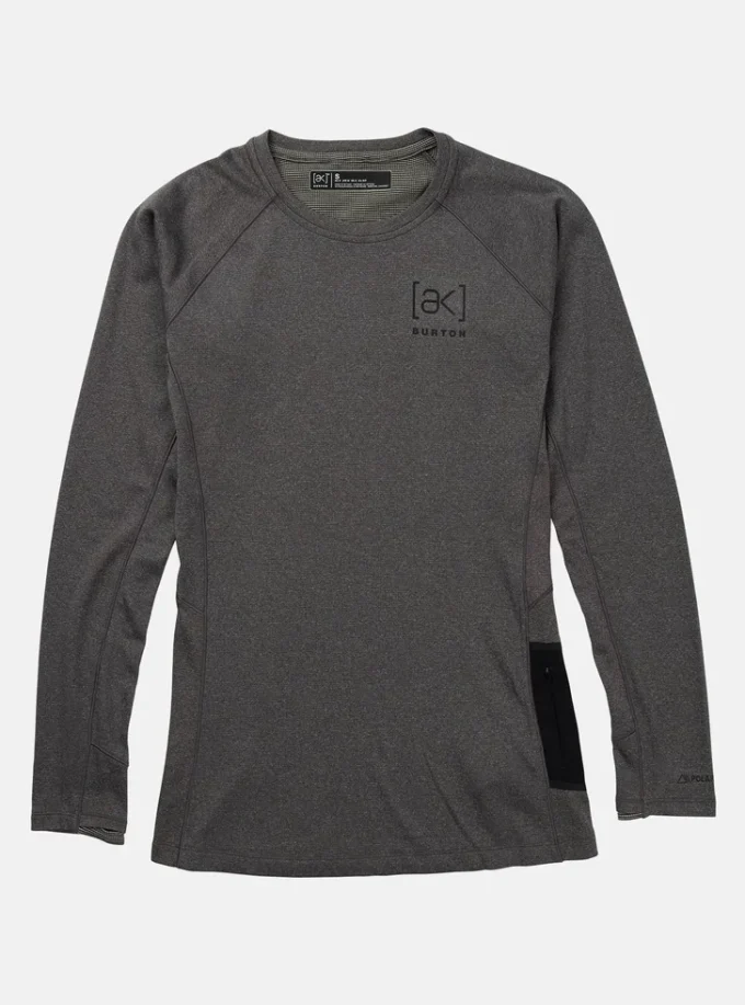Bluză cu guler rotund Burton [ak]® Baker Power Wool™ pentru femei