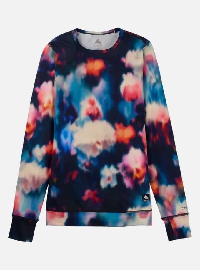 Bluză cu guler rotund Burton Midweight Base Layer pentru femei