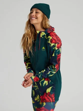 Femei Burton Crown Weatherproof Long Full-Zip Fleece