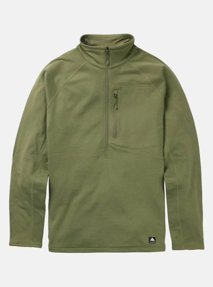 Hanorac Burton Stockrun Grid Half-Zip Fleece pentru bărbați (Mostră)