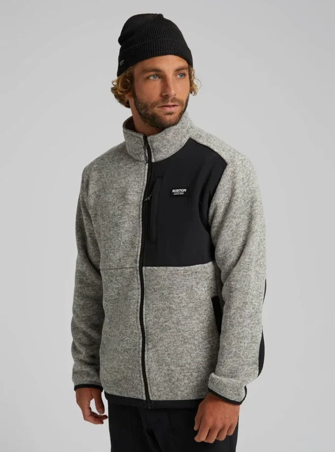 Pulover Burton Hayrider pentru bărbați Fleece cu fermoar integral